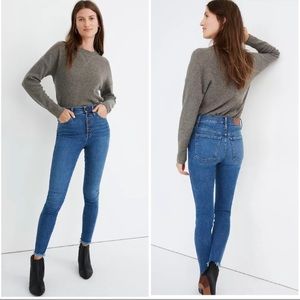 Madewell 10” High-Rise Skinny Blue Jeans Button-Front Size 28